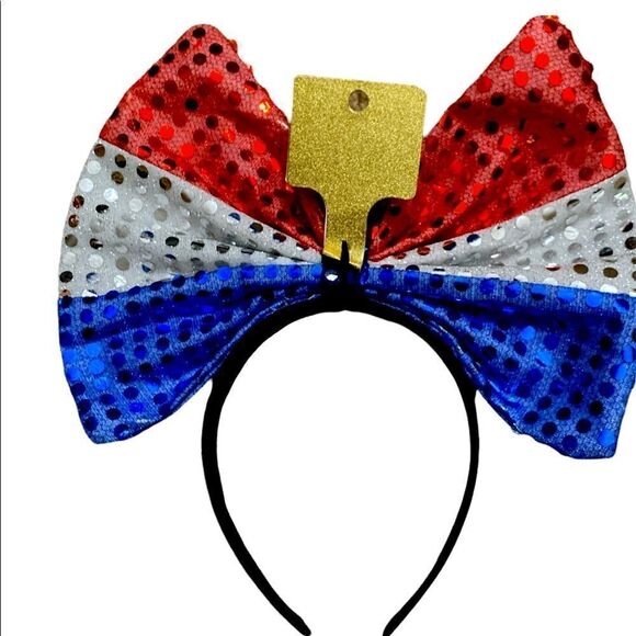 New Fourth of July Oversized Bow Headband - Picture 3 of 4